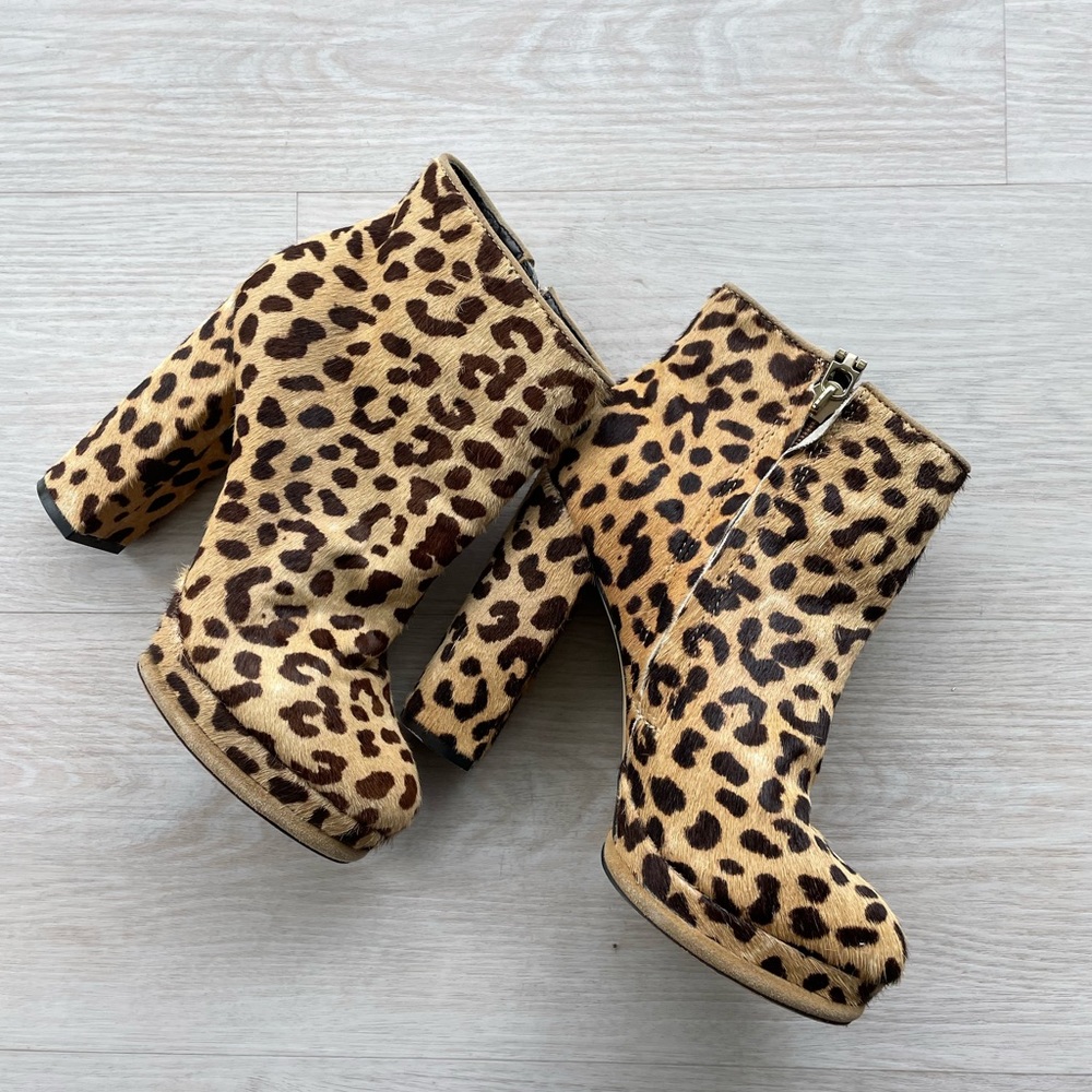 Dolce Vita Calf Skin Leopard Boots